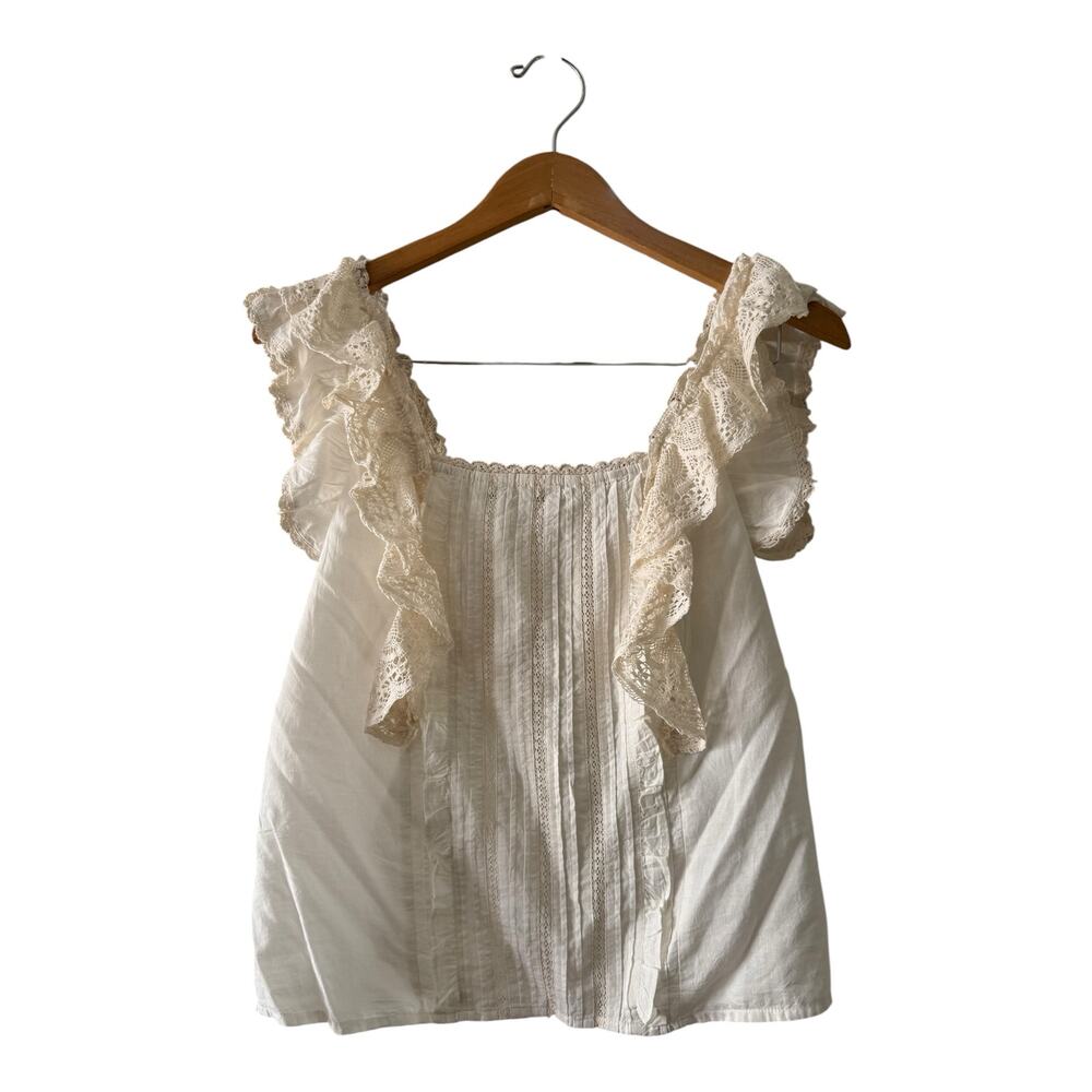 Sézane “Lexi” lace ruffle blouse - Picture 7 of 7